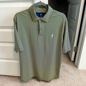 Men's Striped Golf Shirt- Cassique Golf Club, Kiawah